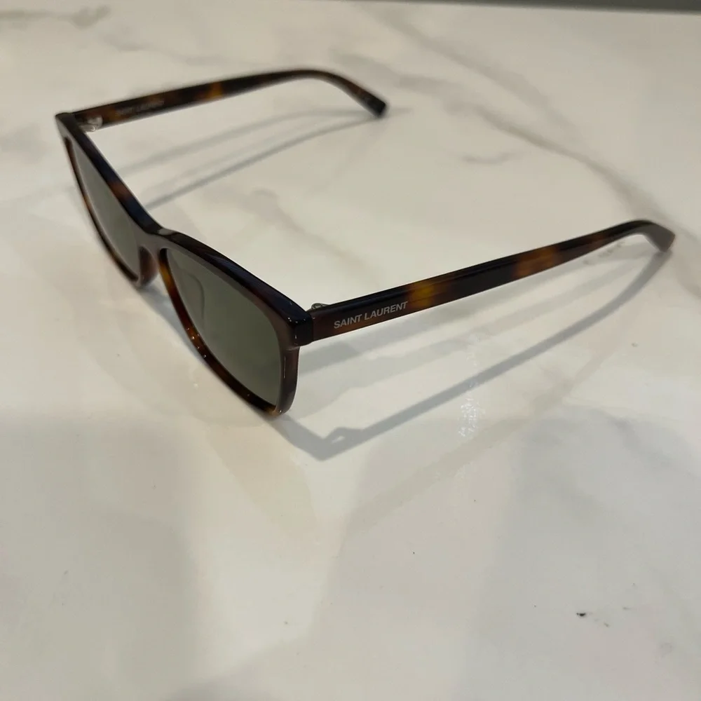 SAINT LAURENT Acetate Cat Eye Sunglasses SL 502 Tortoise NWT - Picture 3 of 8